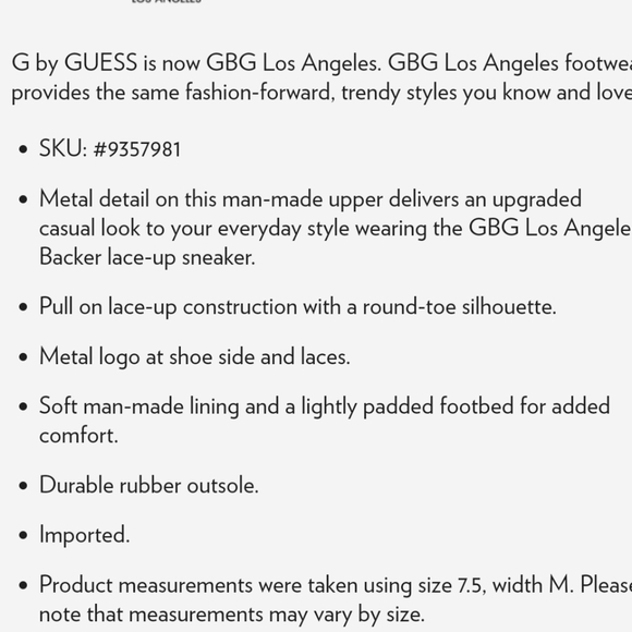 G by Guess los Angeles Backer  red quilted lace up sneakers - Picture 8 of 10